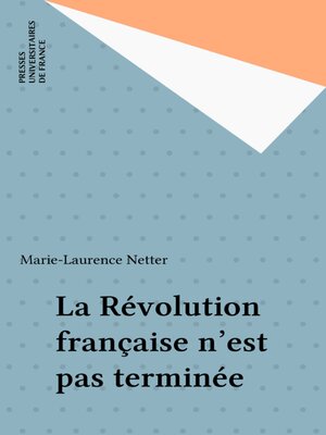 cover image of La Révolution française n'est pas terminée